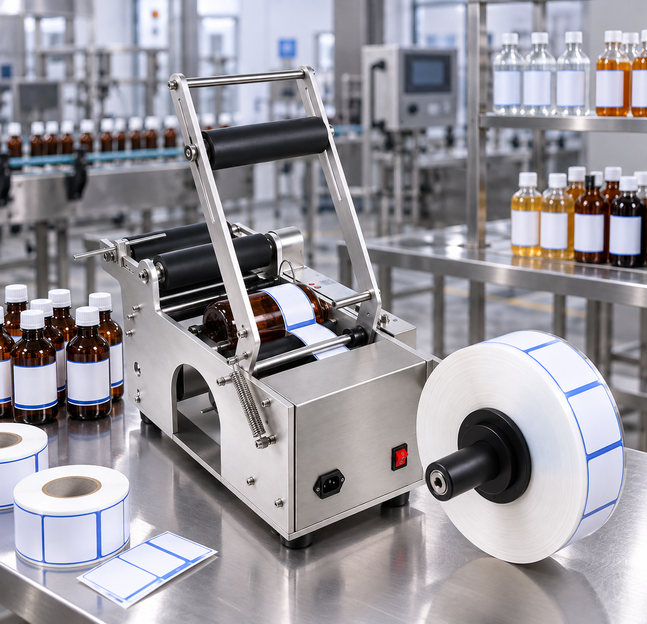 Round Bottle Labeling Machine